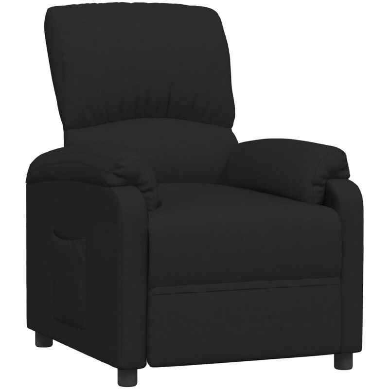 

Silla reclinable de tela negra - Negro - Vidaxl