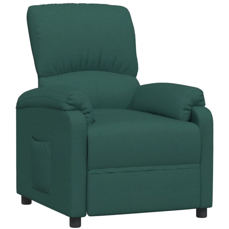 

Silla reclinable de tela verde oscuro - Verde - Vidaxl