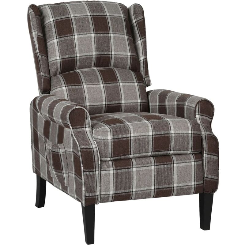 

Silla reclinable de tela marrón - Marrón - Vidaxl