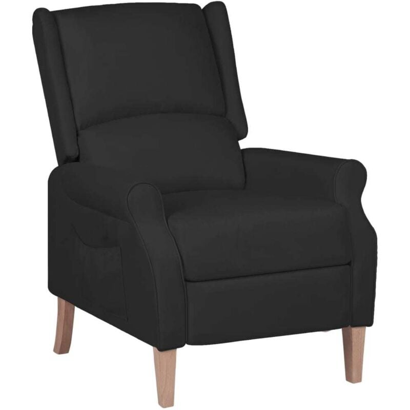 

Silla reclinable de tela negra - Negro - Vidaxl