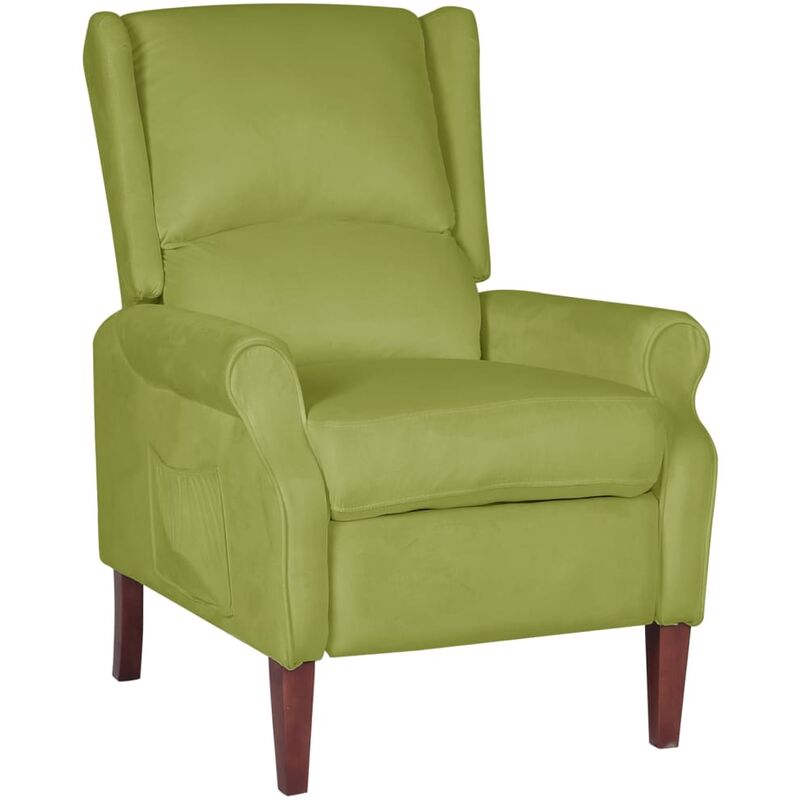 

Silla reclinable de terciopelo verde claro - Verde - Vidaxl