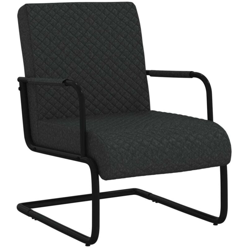 

Vidaxl - Silla voladiza cuero sintético negra - Negro