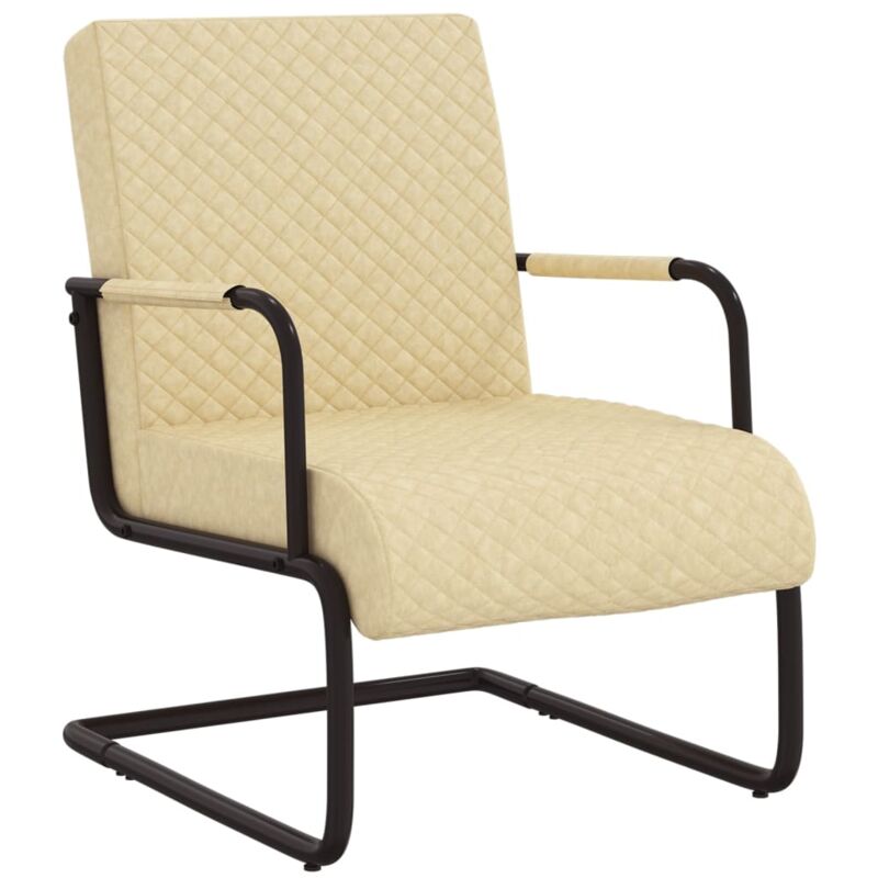

Vidaxl - Silla voladiza cuero sintético crema - Crema