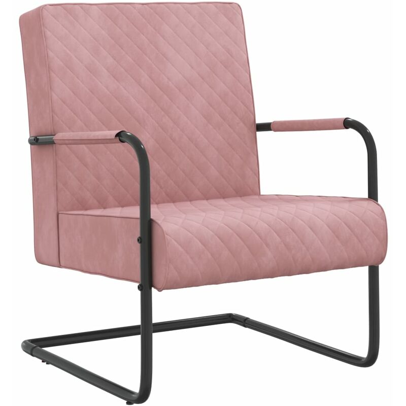 

Silla voladiza de terciopelo rosa - Rosa - Vidaxl