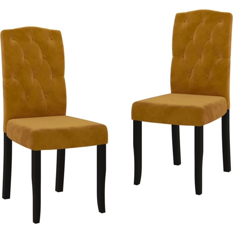 

vidaXL Sillas comedor 2 unidades de terciopelo marrón - Marrón