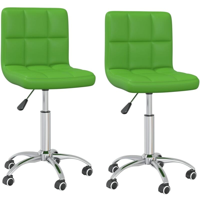 

vidaXL Sillas comedor giratorias 2 unidades cuero sintético verde - Verde