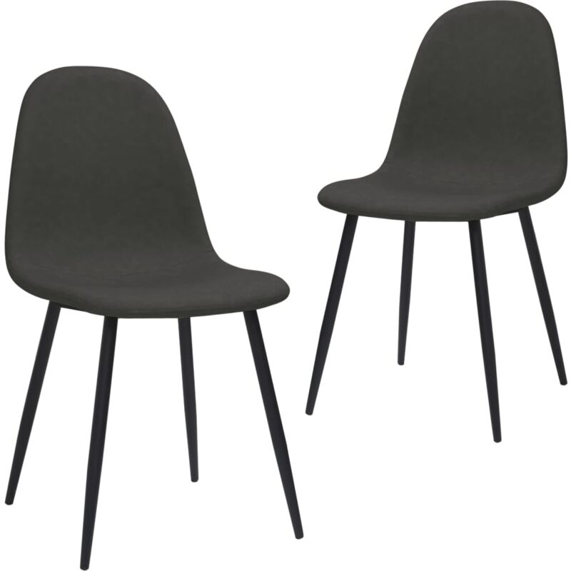

vidaXL Sillas de comedor cuero sintético 45x54,5x87 cm 2 uds negro - Negro