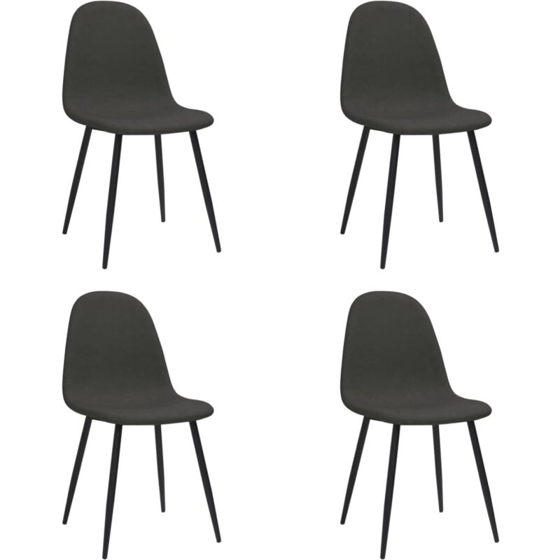 

vidaXL Sillas de comedor cuero sintético 45x54,5x87 cm 4 uds negro - Negro