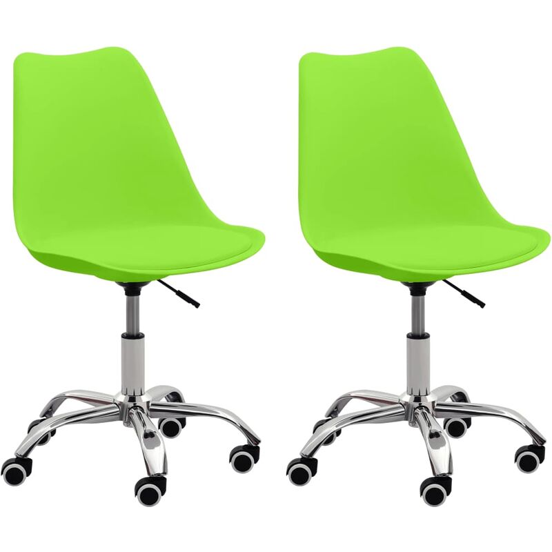 

vidaXL Sillas de comedor cuero sintético 2 unidades verde - Verde