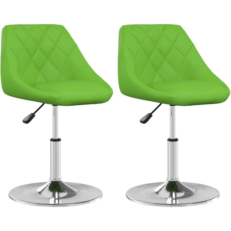 

vidaXL Sillas de comedor 2 unidades cuero sintético verde - Verde