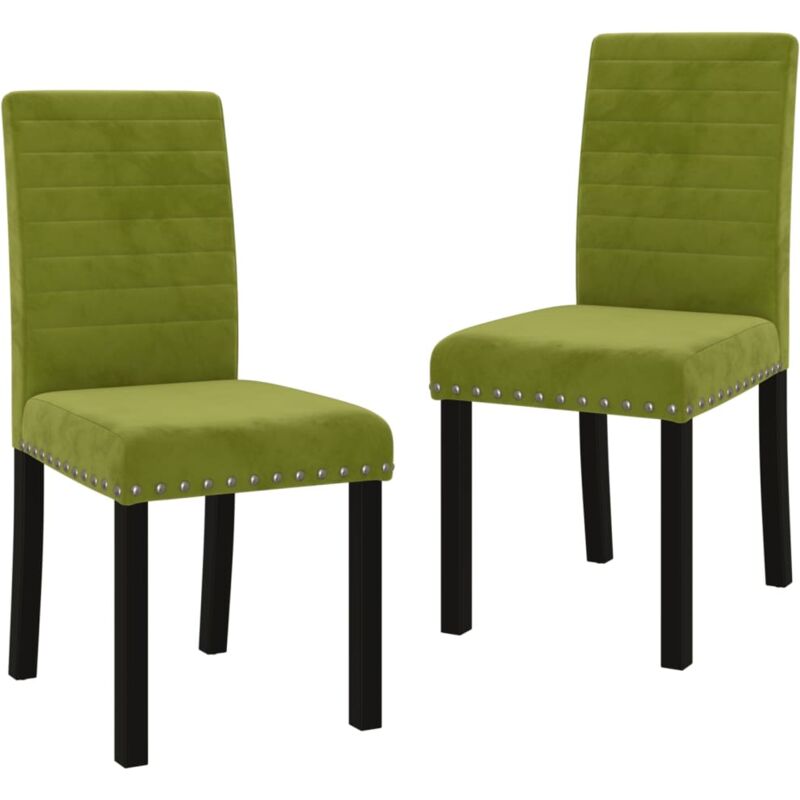 

vidaXL Sillas de comedor 2 unidades de terciopelo verde claro - Verde