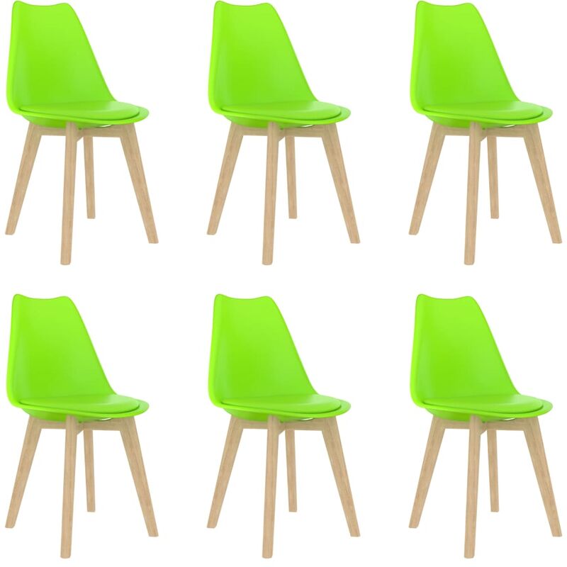 

vidaXL Sillas de Comedor Plástico 6 Unidades Verde - Verde