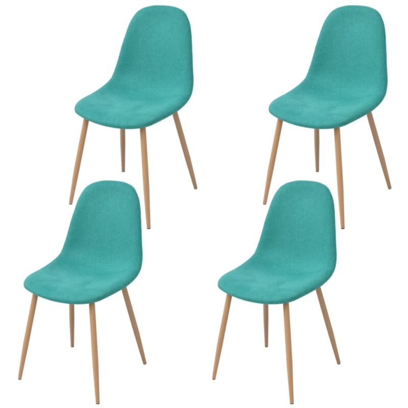 

vidaXL Sillas de Comedor Tela 4 Unidades Verde - Verde