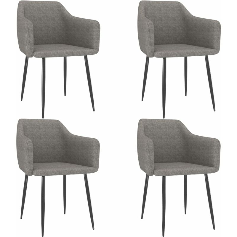

Sillas de comedor tela 4 unidades gris claro - Gris - Vidaxl