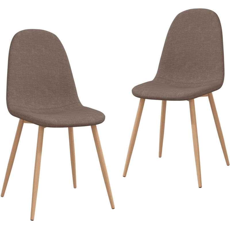 

vidaXL Sillas de comedor tela 2 unidades gris taupe - Gris Topo