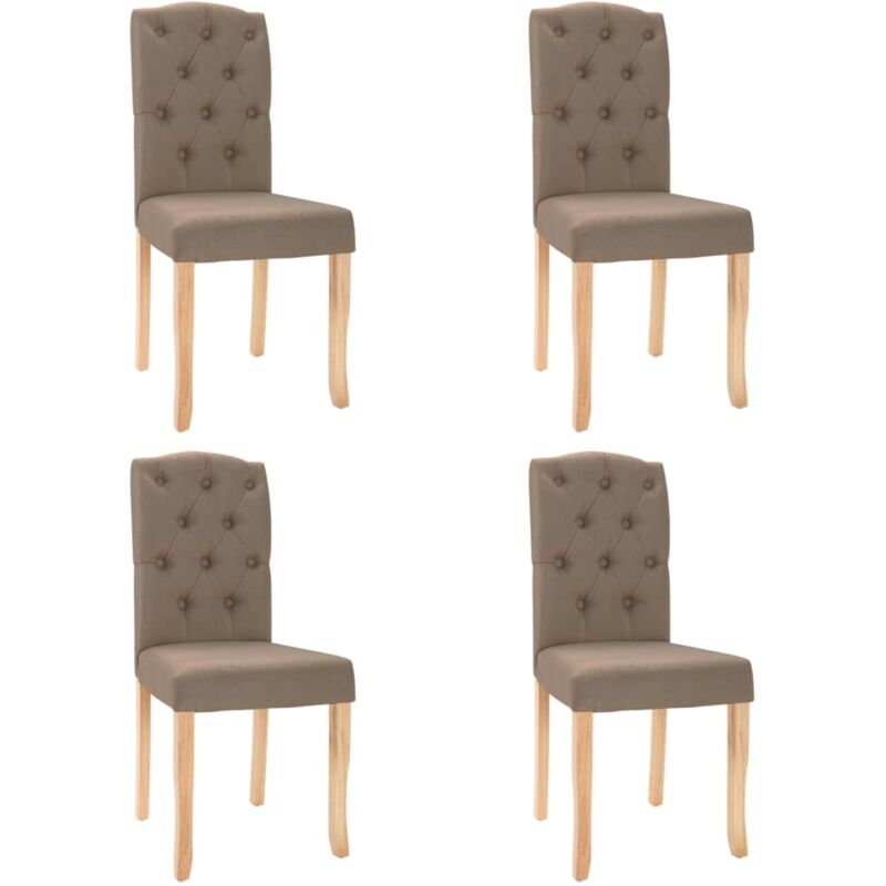 

vidaXL Sillas de comedor tela 4 uds gris taupé - Gris Topo