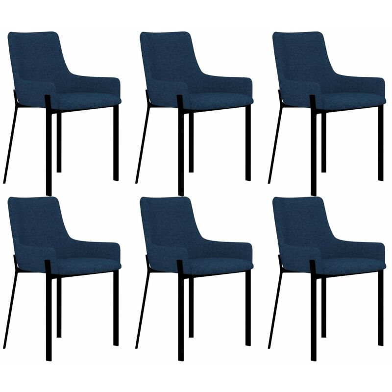 

Sillas de Comedor Tela 6 Unidades Azul - Azul - Vidaxl