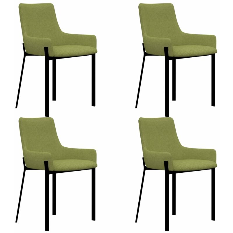 

vidaXL Sillas de Comedor Tela 4 Unidades Verde - Verde