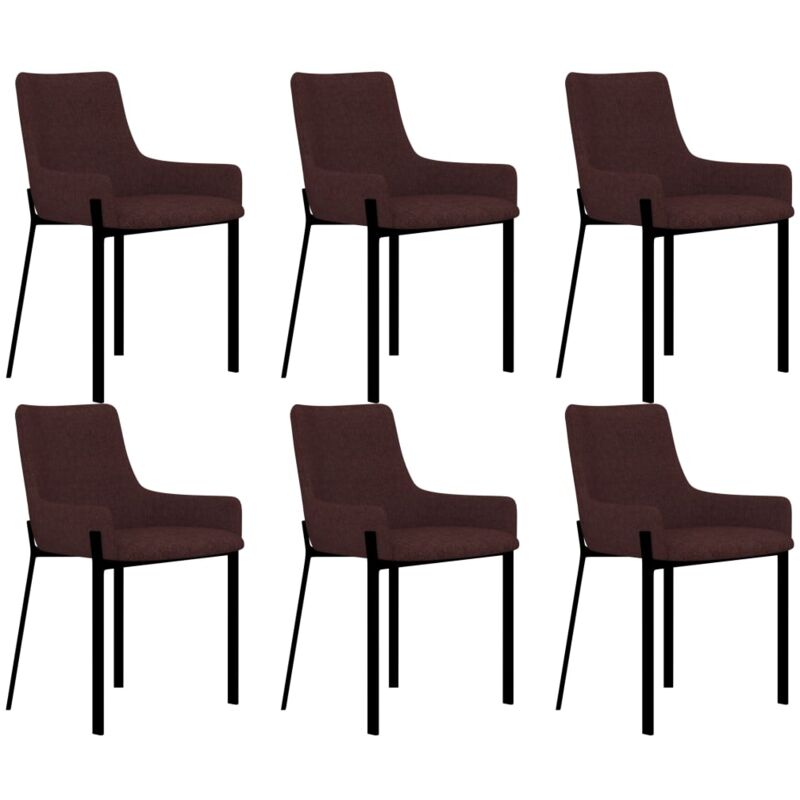

vidaXL Sillas de Comedor Tela 6 Unidades Vino Tinto - Rojo