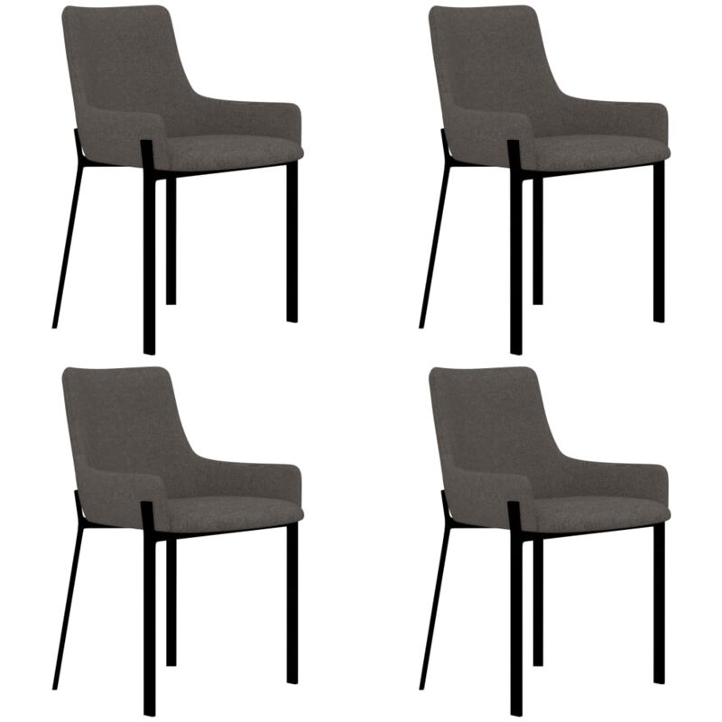 

Sillas de Comedor Tela 4 Unidades Gris Topo - Gris Topo - Vidaxl