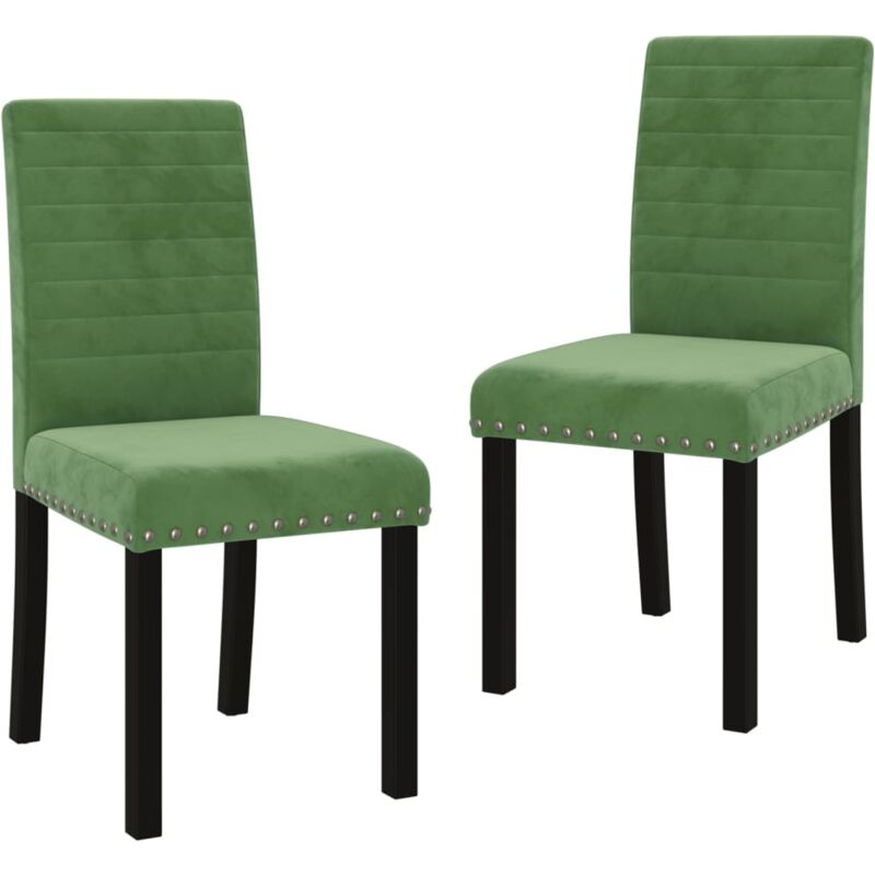 

vidaXL Sillas de comedor 2 unidades terciopelo verde oscuro - Verde