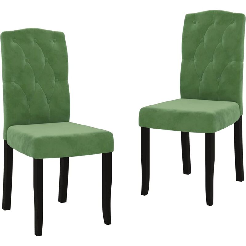 

vidaXL Sillas de comedor 2 unidades terciopelo verde oscuro - Verde