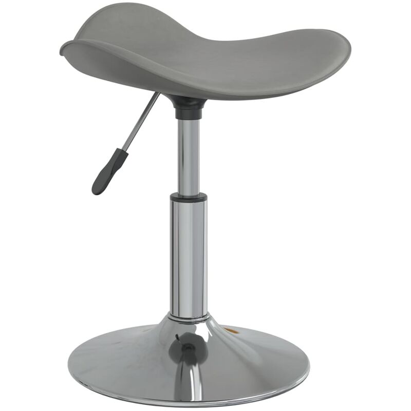 

Silla de comedor acero cromado cuero artificial gris - Gris - Vidaxl