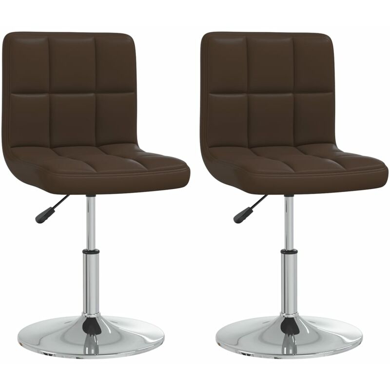 

Sillas de comedor cuero sintético 2 unidades marrón - Marrón - Vidaxl