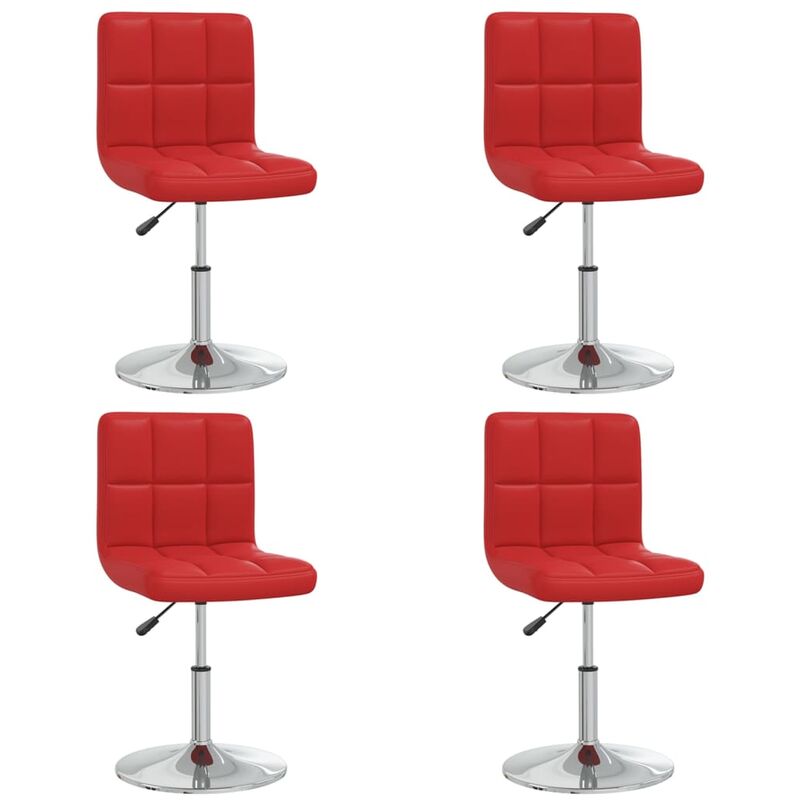 

Sillas de comedor cuero sintético 4 unidades rojo vino tinto - Rojo - Vidaxl