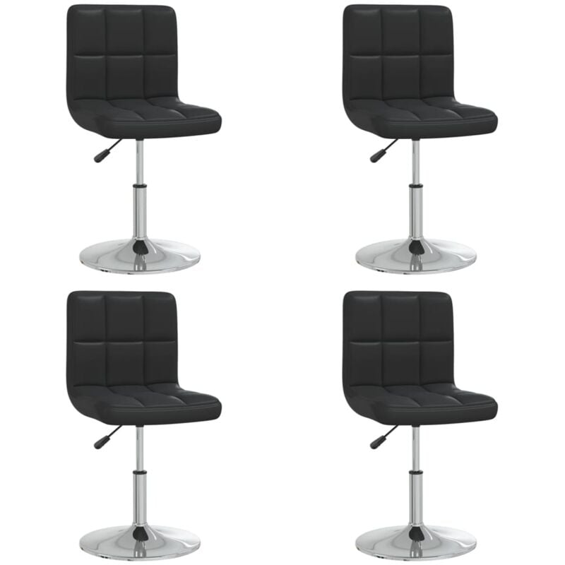

Sillas de comedor cuero sintético 4 unidades negro - Negro - Vidaxl