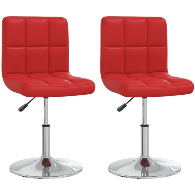 

Sillas de comedor cuero sintético 2 unidades rojo vino tinto - Rojo - Vidaxl