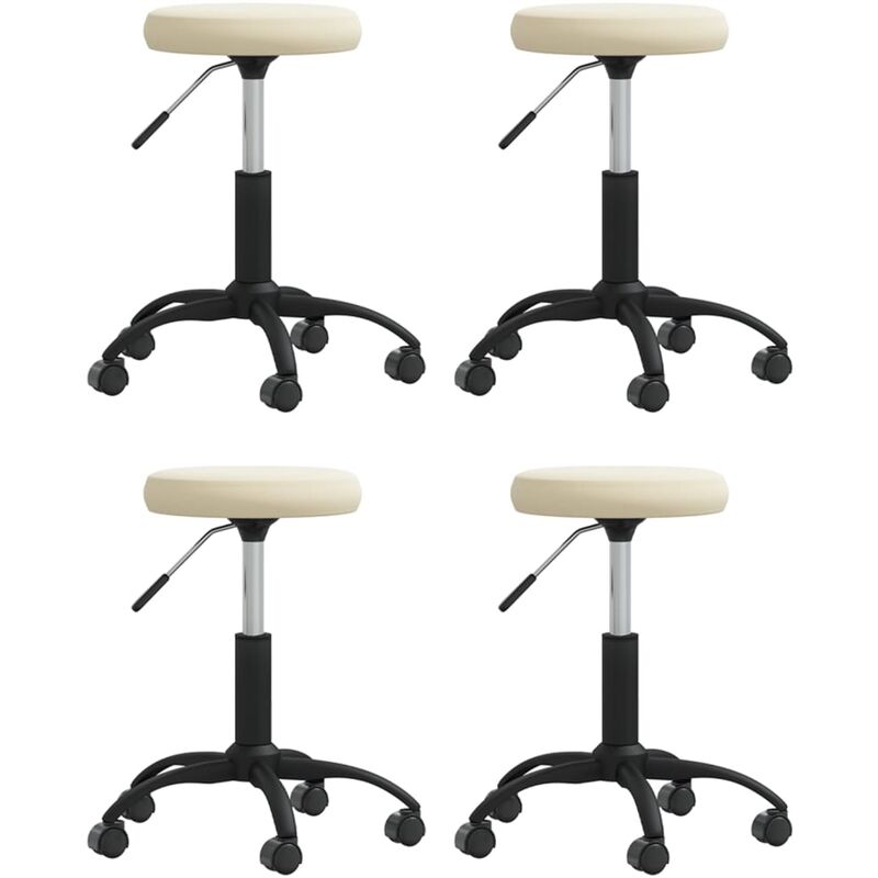 

vidaXL Sillas de comedor 4 unidades de terciopelo crema - Crema