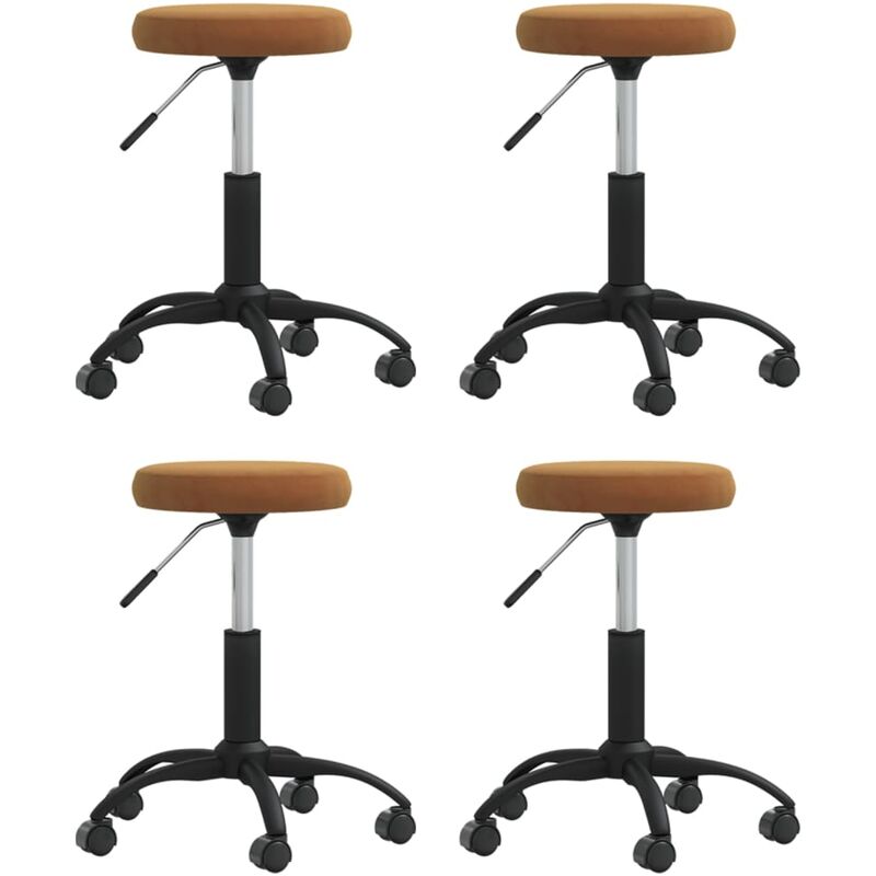 

vidaXL Sillas de comedor 4 unidades de terciopelo marrón - Marrón