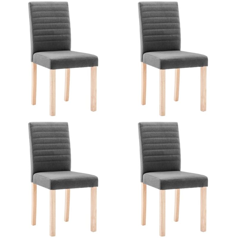 

vidaXL Sillas de comedor tela 4 unidades gris oscuro - Gris