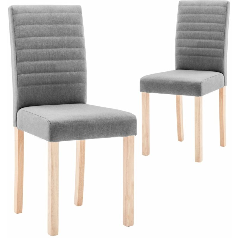 

vidaXL Sillas de comedor tela 2 unidades gris claro - Gris