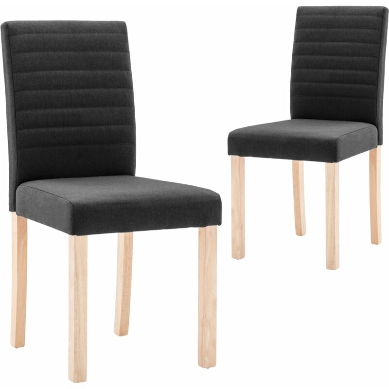 

vidaXL Sillas de comedor tela 2 unidades negro - Negro