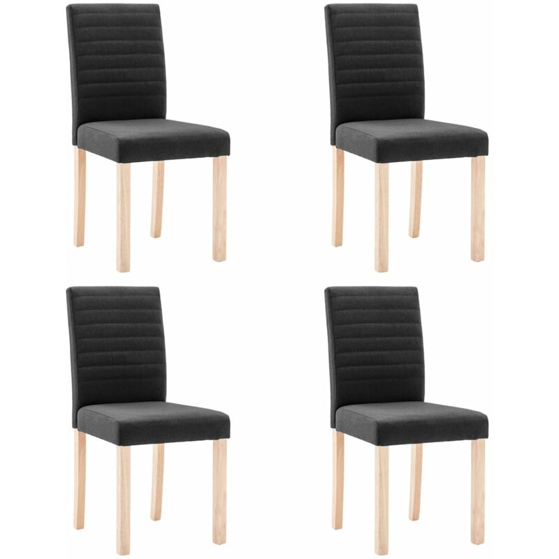 

vidaXL Sillas de comedor tela 4 unidades negra - Negro