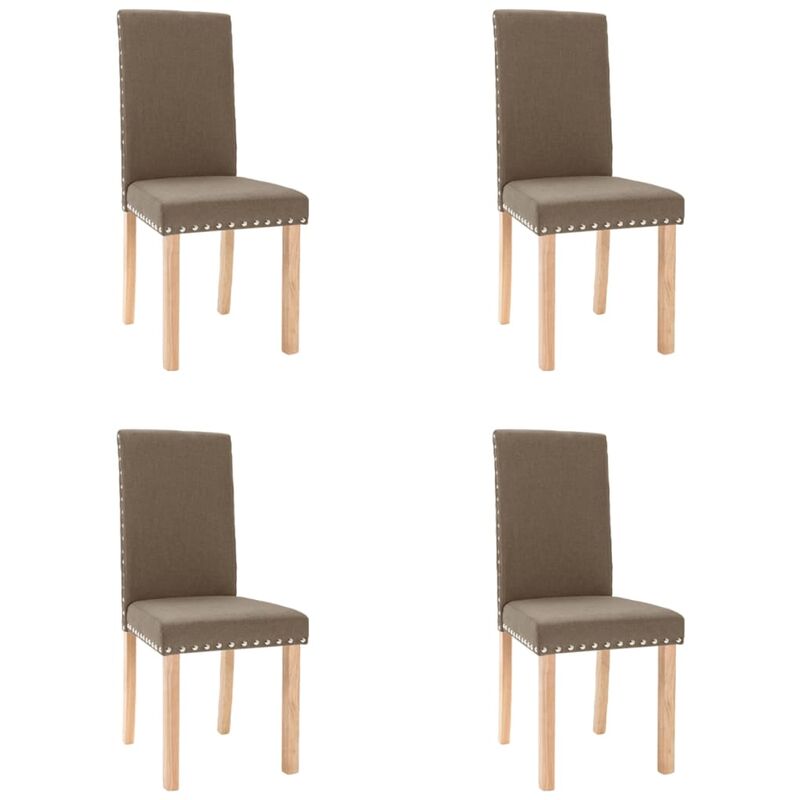 

vidaXL Sillas de comedor de tela gris taupe 4 unidades - Gris Topo