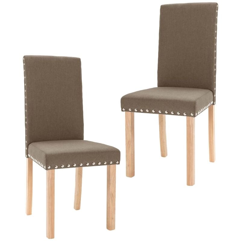 

vidaXL Sillas de comedor de tela gris taupe 2 unidades - Gris Topo