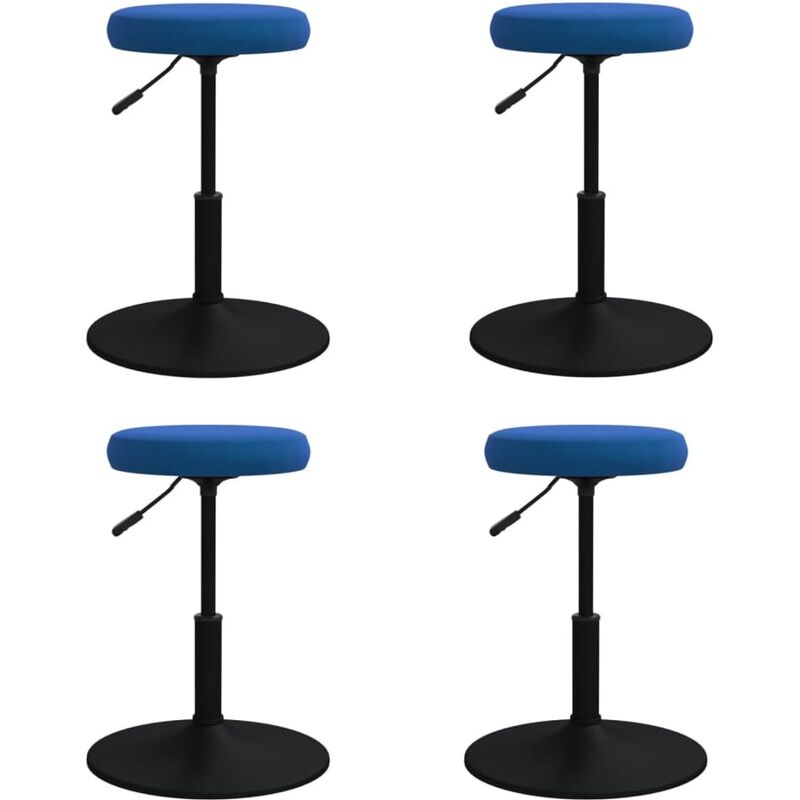 

vidaXL Sillas de comedor 4 unidades terciopelo azul - Azul