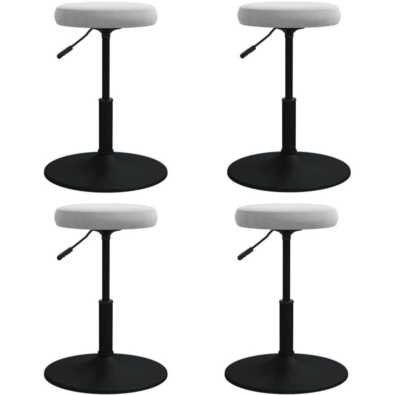 

vidaXL Sillas de comedor 4 unidades terciopelo gris claro - Gris