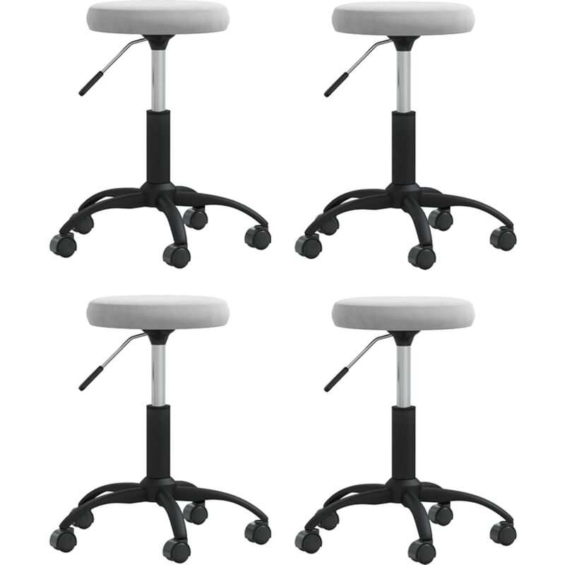 

vidaXL Sillas de comedor 4 unidades terciopelo gris claro - Gris