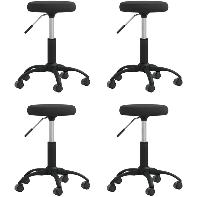 

vidaXL Sillas de comedor 4 unidades terciopelo negro - Negro