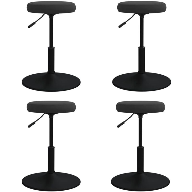 

Sillas de comedor 4 unidades terciopelo negro - Negro - Vidaxl