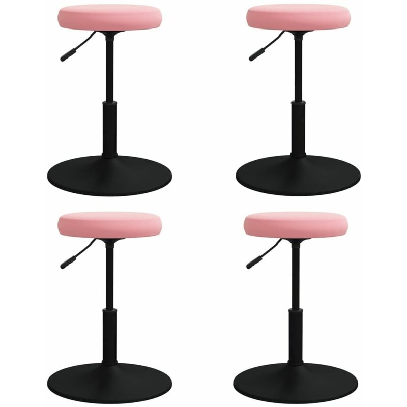 

vidaXL Sillas de comedor 4 unidades terciopelo rosa - Rosa