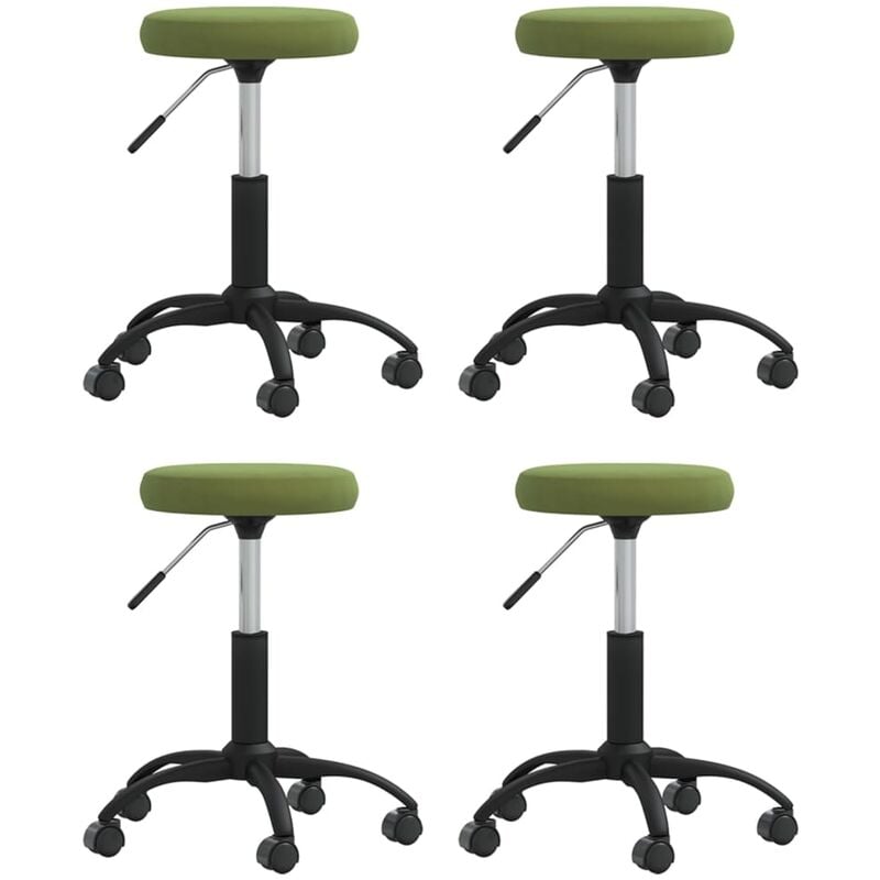

vidaXL Sillas de comedor 4 unidades terciopelo verde claro - Verde