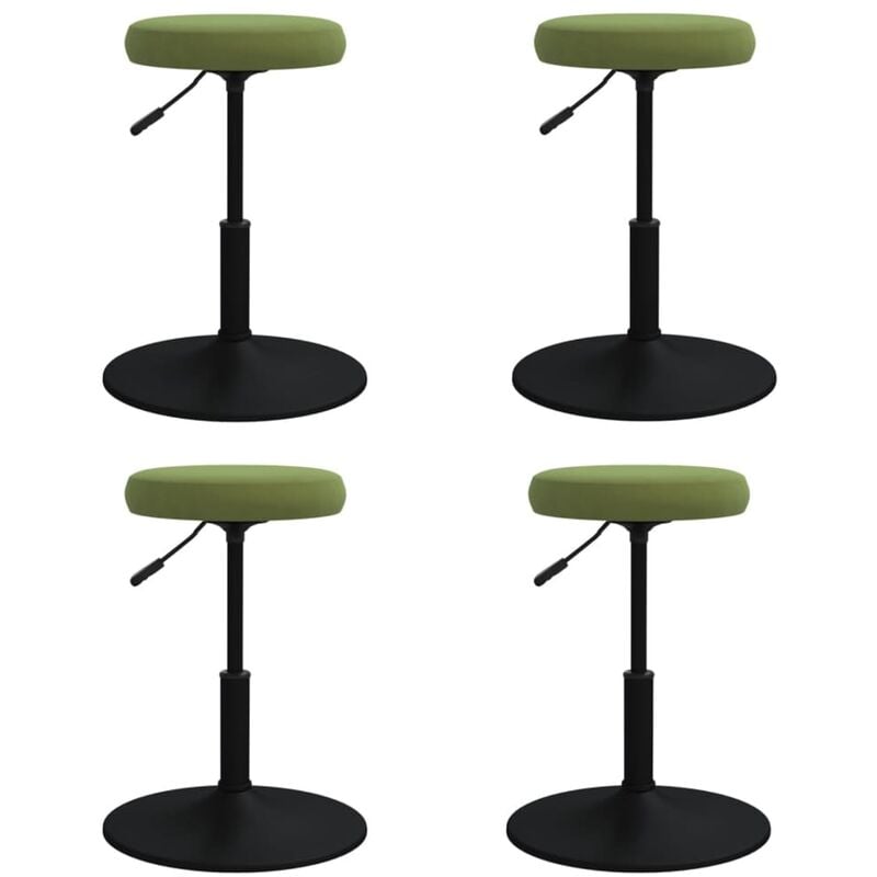 

vidaXL Sillas de comedor 4 unidades terciopelo verde claro - Verde
