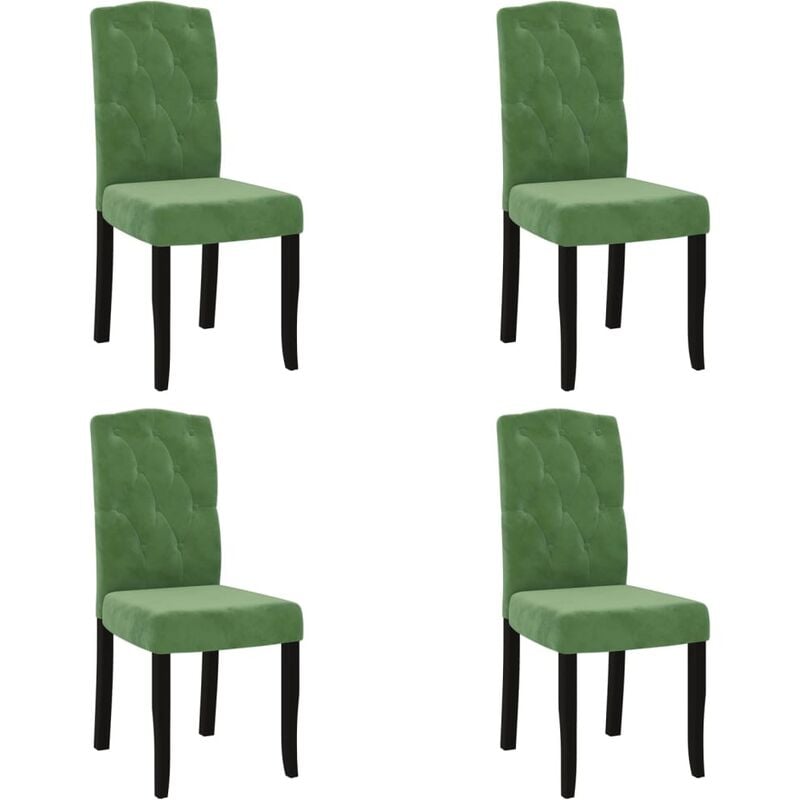 

vidaXL Sillas de comedor 4 unidades terciopelo verde oscuro - Verde