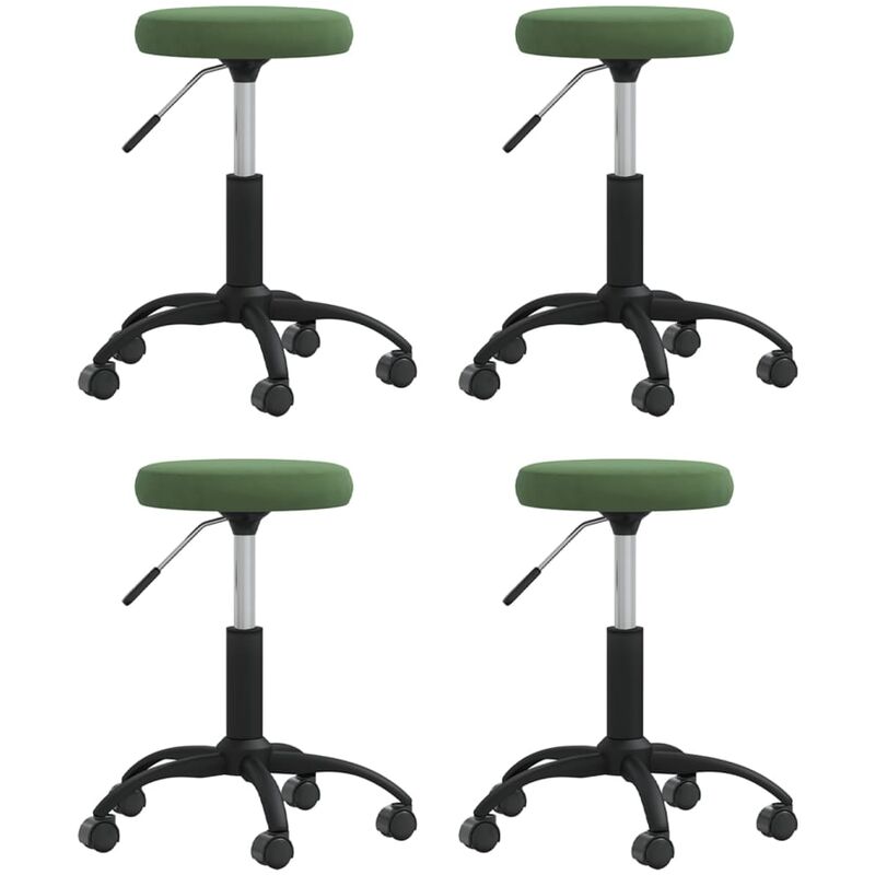 

vidaXL Sillas de comedor 4 unidades terciopelo verde oscuro - Verde