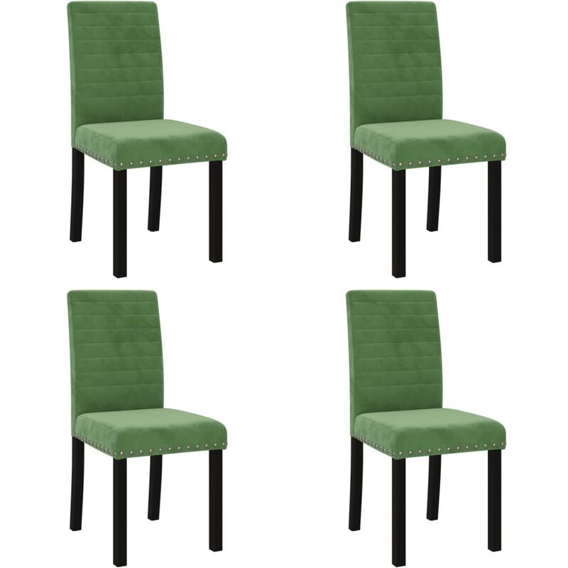 

vidaXL Sillas de comedor 4 unidades terciopelo verde oscuro - Verde